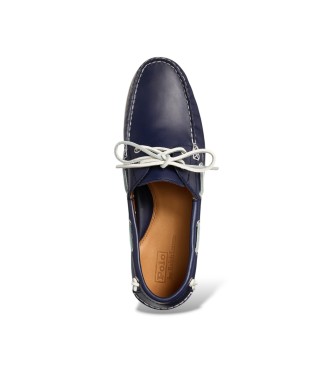 Polo Ralph Lauren Scarpe da barca Merton in pelle blu navy