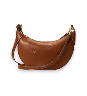 Polo Ralph Lauren Borsa Polo ID mini in pelle con catena marrone