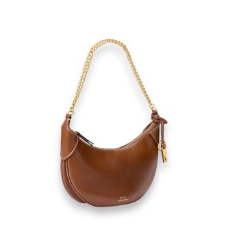 Polo Ralph Lauren Borsa Polo ID mini in pelle con catena marrone