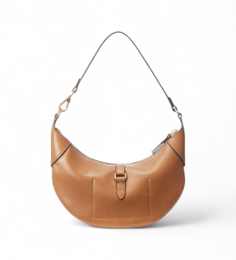 Polo Ralph Lauren Borsa a tracolla Polo ID mini in pelle di vitello marrone