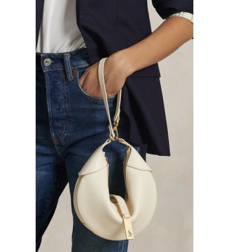 Polo Ralph Lauren Borsa a spalla Polo ID mini in pelle bianco sporco