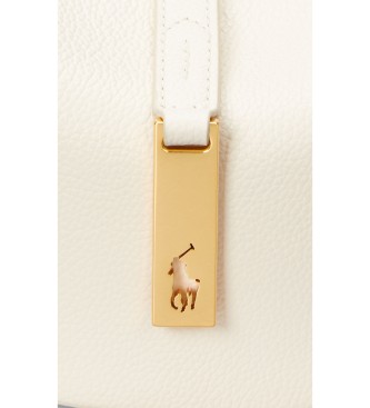 Polo Ralph Lauren Borsa a spalla Polo ID mini in pelle bianco sporco