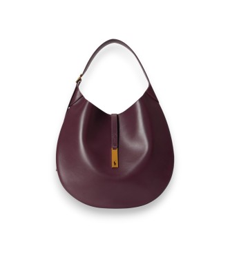 Polo Ralph Lauren Borsa a spalla Polo ID grande in pelle bordeaux