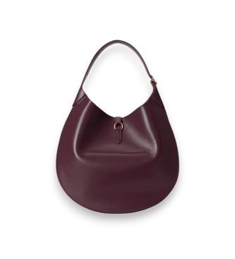 Polo Ralph Lauren Borsa a spalla Polo ID grande in pelle bordeaux