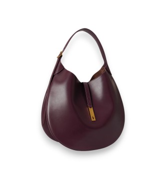 Polo Ralph Lauren Borsa a spalla Polo ID grande in pelle bordeaux