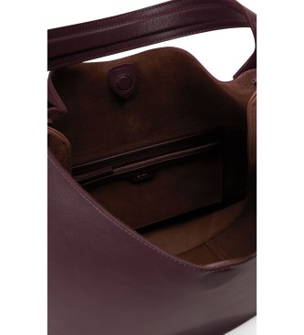 Polo Ralph Lauren Borsa a spalla Polo ID grande in pelle bordeaux