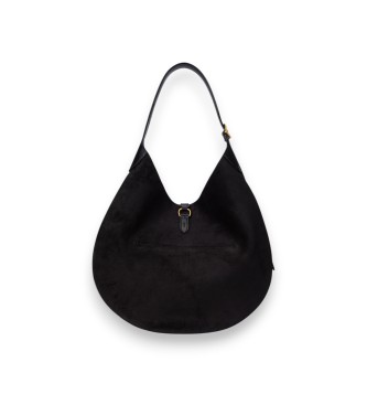 Polo Ralph Lauren Borsa a spalla Polo ID grande in camoscio nero