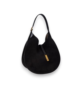 Polo Ralph Lauren Borsa a spalla Polo ID grande in camoscio nero
