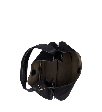 Polo Ralph Lauren Borsa a spalla Polo ID grande in camoscio nero