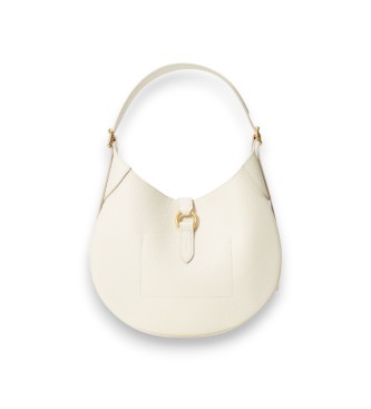 Polo Ralph Lauren Borsa a spalla Polo ID piccola in pelle bianco sporco