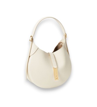 Polo Ralph Lauren Borsa a spalla Polo ID piccola in pelle bianco sporco