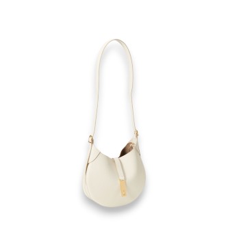 Polo Ralph Lauren Borsa a spalla Polo ID piccola in pelle bianco sporco