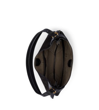 Polo Ralph Lauren Bolso de hombro Polo ID pequeño de ante negro