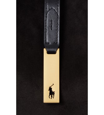 Polo Ralph Lauren Bolso de hombro Polo ID pequeño de ante negro