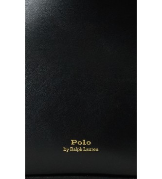 Polo Ralph Lauren Black leather Polo ID mini satchel bag