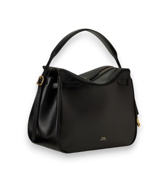 Polo Ralph Lauren Black leather Polo ID satchel bag