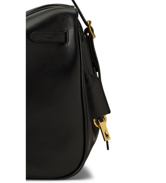 Polo Ralph Lauren Black leather Polo ID satchel bag