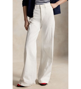 Polo Ralph Lauren Calça Beaton de algodão e elástico branco