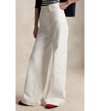 Polo Ralph Lauren Calça Beaton de algodão e elástico branco