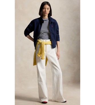 Polo Ralph Lauren Calça Beaton de algodão e elástico branco