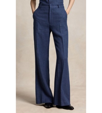 Polo Ralph Lauren Calça Beaton de linho e algodão azul