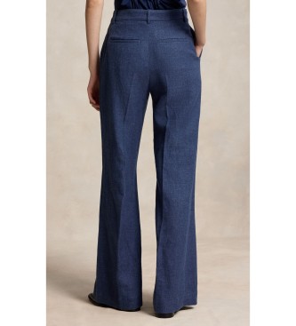 Polo Ralph Lauren Calça Beaton de linho e algodão azul