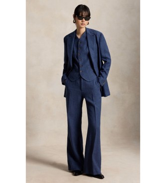 Polo Ralph Lauren Calça Beaton de linho e algodão azul