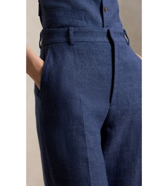 Polo Ralph Lauren Calça Beaton de linho e algodão azul