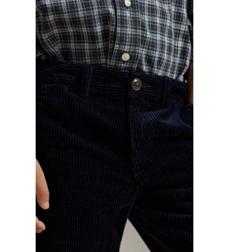 Polo Ralph Lauren Bedford-byxor i corduroy, Straight Fit, marinblå