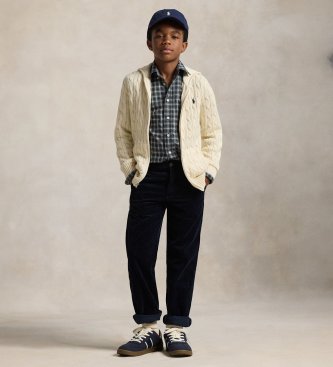 Polo Ralph Lauren Calça Bedford de veludo cotelê Straight Fit marinho