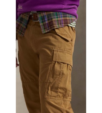Polo Ralph Lauren Canvas cargobroek Classic Fit bruin