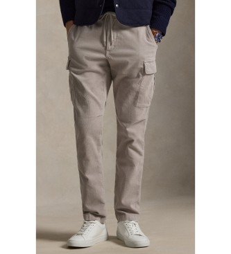 Polo Ralph Lauren Stretch corduroy cargo broek Slim fit grijs
