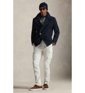 Polo Ralph Lauren Off-white Slim Fit Stretch Corduroy Cargo Broek Off White