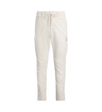 Polo Ralph Lauren Off-white Slim Fit Stretch Corduroy Cargo Broek Off White