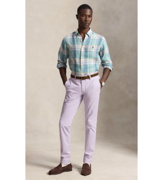 Polo Ralph Lauren Calça chino Greenwich Slim Fit rosa