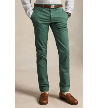 Polo Ralph Lauren Calça chino Slim Fit elástica verde