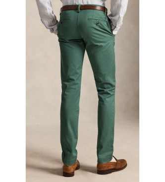 Polo Ralph Lauren Calça chino Slim Fit elástica verde