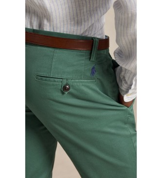 Polo Ralph Lauren Calça chino Slim Fit elástica verde