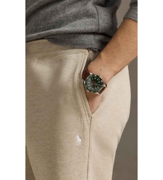 Polo Ralph Lauren Cal��es de malha dupla bege