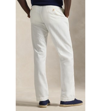 Polo Ralph Lauren Calça de algodão e linho Classic Fit branca