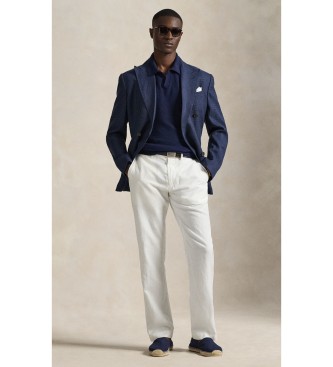 Polo Ralph Lauren Calça de algodão e linho Classic Fit branca