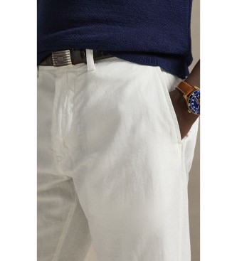 Polo Ralph Lauren Calça de algodão e linho Classic Fit branca