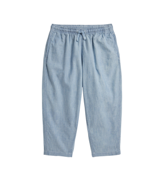 Polo Ralph Lauren Pantaloni in chambray di cotone Big Fit blu