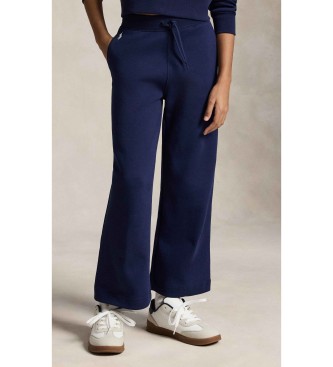 Polo Ralph Lauren Marineblaue doppelt gestrickte weite Trainingshose