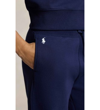 Polo Ralph Lauren Marineblaue doppelt gestrickte weite Trainingshose