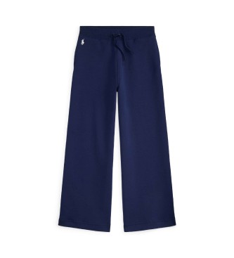 Polo Ralph Lauren Marineblaue doppelt gestrickte weite Trainingshose
