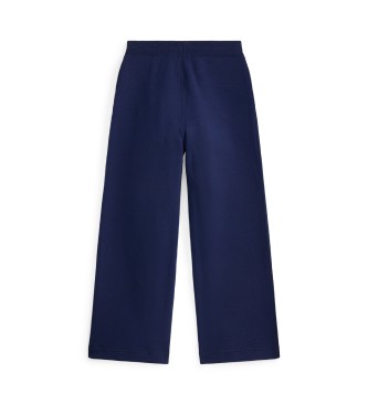Polo Ralph Lauren Marineblaue doppelt gestrickte weite Trainingshose