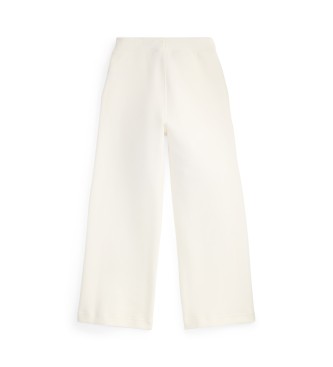 Polo Ralph Lauren Witte dubbel gebreide wijde trainingsbroek