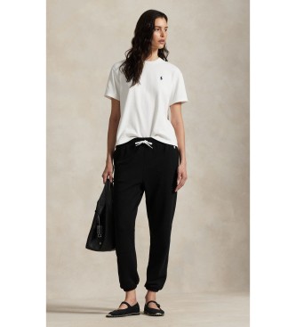 Polo Ralph Lauren Calça de moletom de felpa com cordão preto