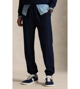 Polo Ralph Lauren Trainingsbroek in marine wafel en fleece